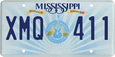 MS license plate XMQ411