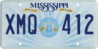 MS license plate XMQ412