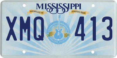 MS license plate XMQ413