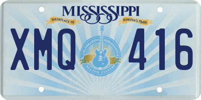 MS license plate XMQ416