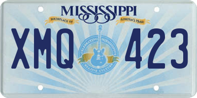 MS license plate XMQ423