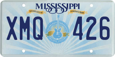 MS license plate XMQ426