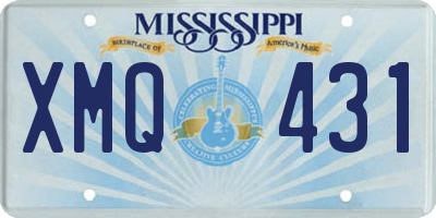 MS license plate XMQ431