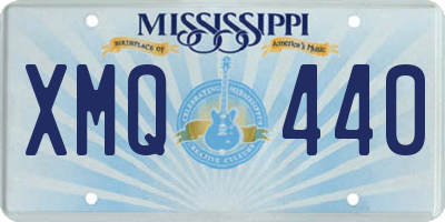MS license plate XMQ440
