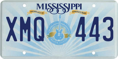 MS license plate XMQ443