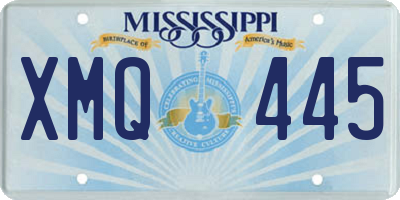 MS license plate XMQ445