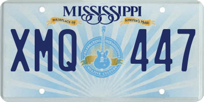 MS license plate XMQ447