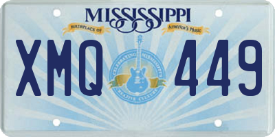 MS license plate XMQ449