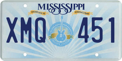 MS license plate XMQ451