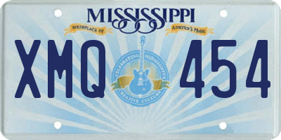 MS license plate XMQ454