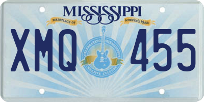 MS license plate XMQ455