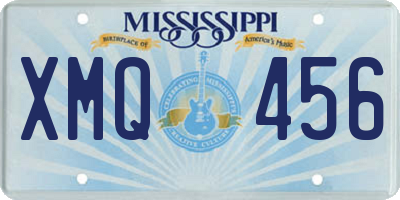 MS license plate XMQ456