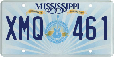 MS license plate XMQ461
