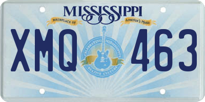 MS license plate XMQ463