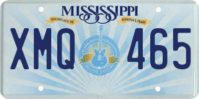 MS license plate XMQ465