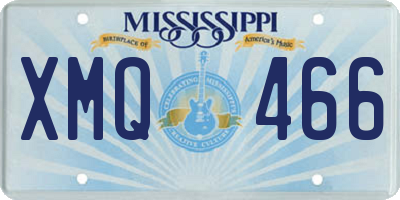 MS license plate XMQ466