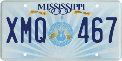 MS license plate XMQ467
