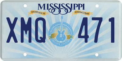 MS license plate XMQ471