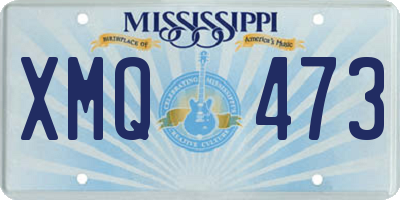 MS license plate XMQ473