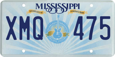 MS license plate XMQ475