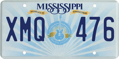 MS license plate XMQ476