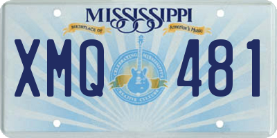 MS license plate XMQ481