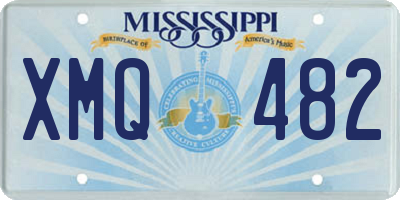 MS license plate XMQ482