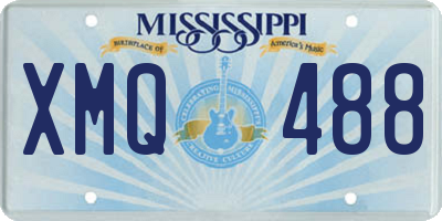 MS license plate XMQ488