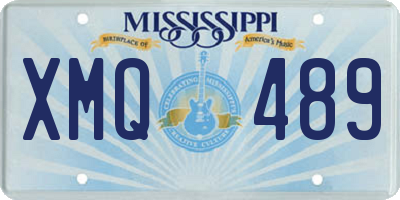 MS license plate XMQ489