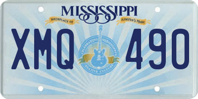 MS license plate XMQ490