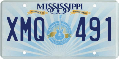 MS license plate XMQ491