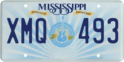 MS license plate XMQ493