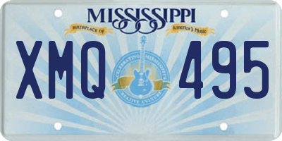 MS license plate XMQ495
