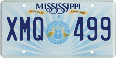 MS license plate XMQ499