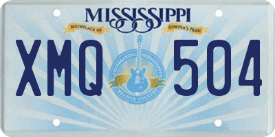 MS license plate XMQ504