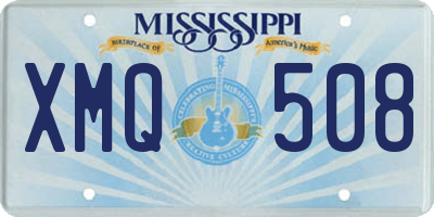 MS license plate XMQ508