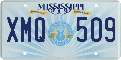 MS license plate XMQ509