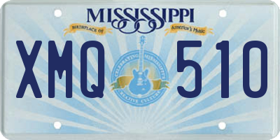 MS license plate XMQ510