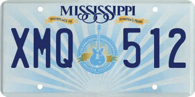 MS license plate XMQ512