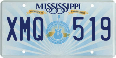 MS license plate XMQ519