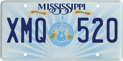 MS license plate XMQ520