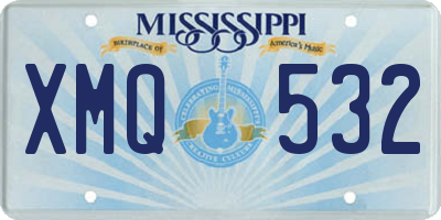 MS license plate XMQ532