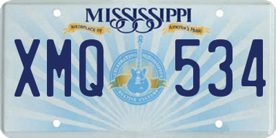 MS license plate XMQ534