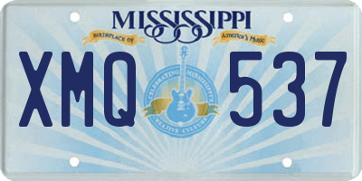MS license plate XMQ537