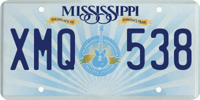 MS license plate XMQ538