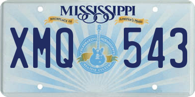 MS license plate XMQ543