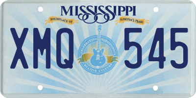 MS license plate XMQ545