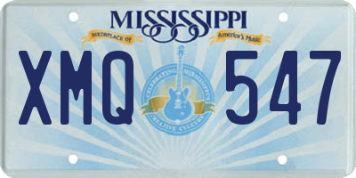 MS license plate XMQ547