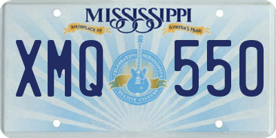 MS license plate XMQ550