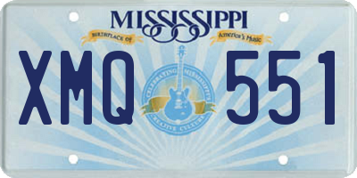 MS license plate XMQ551